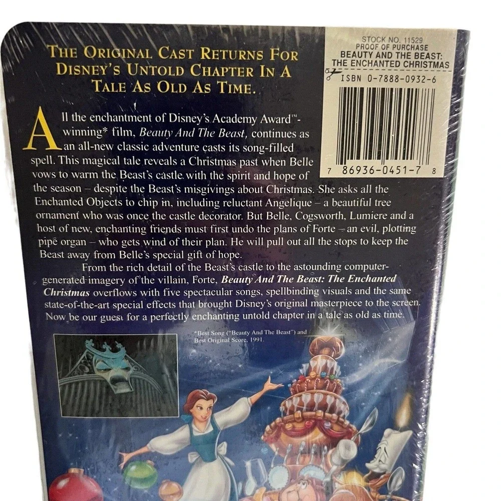 Beauty and the Beast: The Enchanted Christmas New, Factory Sealed VHS Vintage